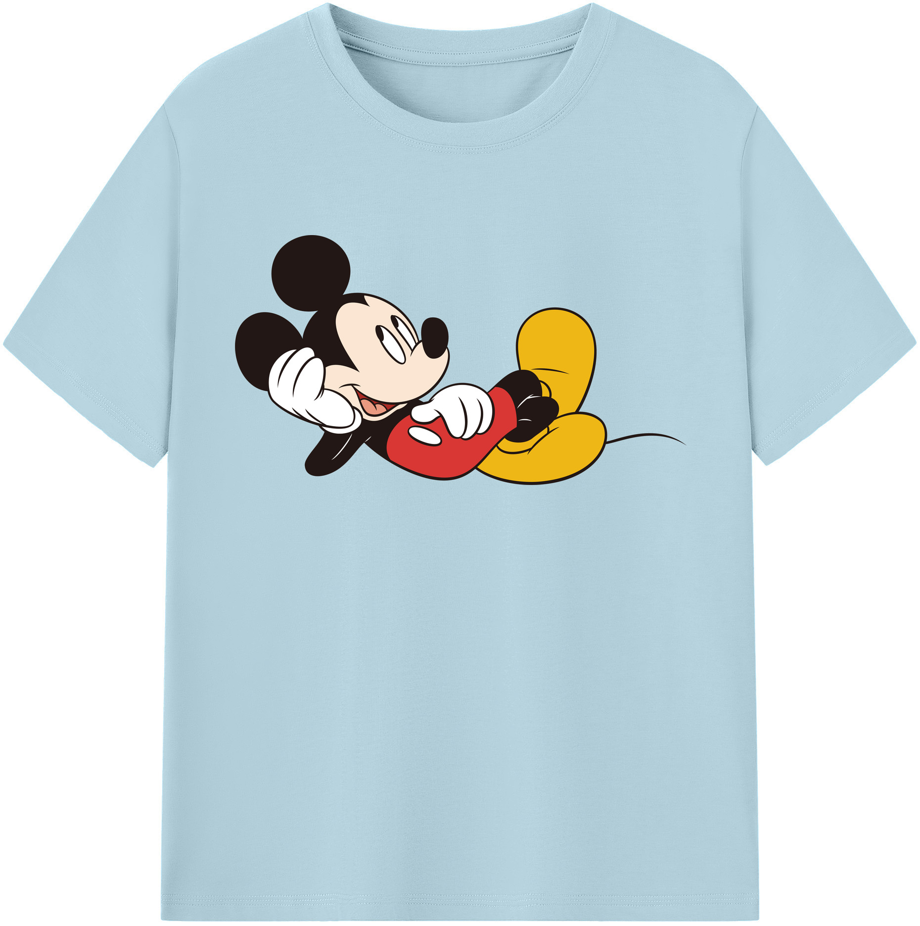 （画像用） ミッキーマウス Mickey Mouse 綿100％半袖Tシャツ（フロントプリント）